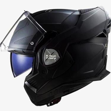 Imagem de Capacete ls2 Advant X FF901 Preto Fosco Robocop Escamoteável, Preto Fo