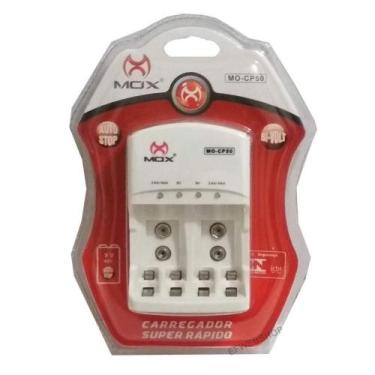 Imagem de Carregador De Pilhas Aa Aaa 9v Biv Auto Stop Mo-Cp50 - Mox