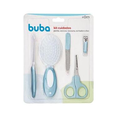 Imagem de Kit Higiene para bebê Recém Nascido Azul Menino Buba 5 Peças 136850