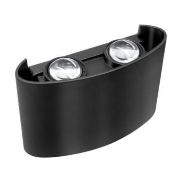 Imagem de Arandela Lentille Double (2) Sobrepor Preto Led 4W 3000K Aut Ip65 Luma