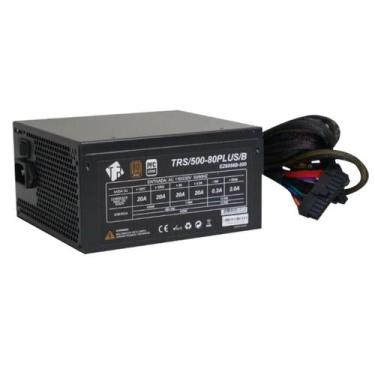 Imagem de Fonte ATX Tronos 500W Real 80 Plus Bronze TRS 50080PLUS B Bivolt Autom