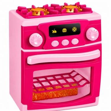 Imagem de Fogao Brinquedo Infantil Interativo Luz Som Acessorios - DM Toys
