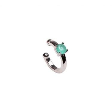 Imagem de PIERCING UNITÁRIO COM PEDRA REDONDA TURMALINA FUSION BANHADO A RÓDIO -