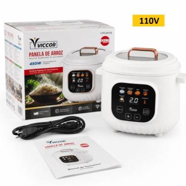 Imagem de Panela Arroz Elétrica Multifuncional 1,5L Tampa Visor 110V - Viccolly,