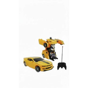Imagem de Carrinho Robô Transforma Controle Remoto Amarelo - Congratulations Sto