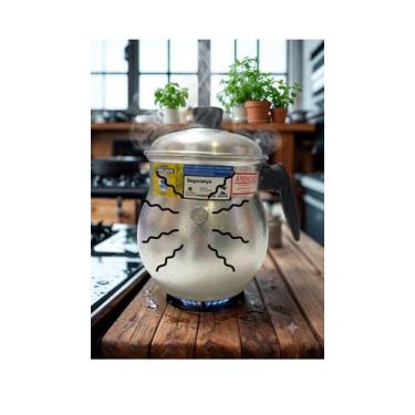 Imagem de leiteira de apito 2l aluminio trofeu