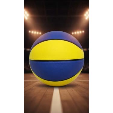 Imagem de Bola de Basquete Profissional Tamanho 7 Amarela e Azul - Congratulatio