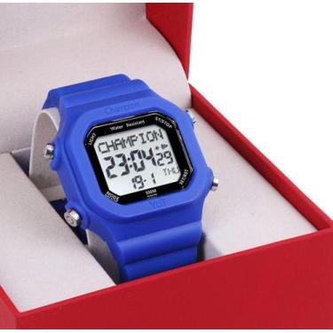 Imagem de Relógio Masculino Digital Esportivo Champion YoT Azul Royal CP40181F