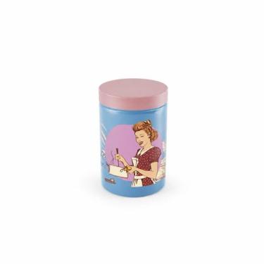 Imagem de Pote PET Decorado 1,5L com Tampa Rosca Cozinheira Azul - Indústria Ban