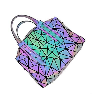 Imagem de Bolsa geométrica luminosa para holografite, bolsas e bolsas, bolsa transversal reflativa com flash para mulheres, Pillow Bag, One Size