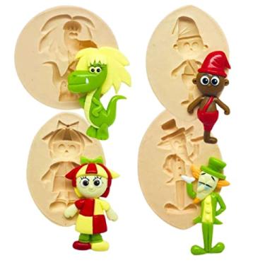 Imagem de Confeitaria dos moldes, F682 MOLDE DE SILICONE KIT SÍTIO DO PICA-PAU AMARELO COM 4 MOLDES