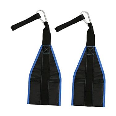 Imagem de Fancyes Correias abdominais de fitness Barra de articulação Correias de levantamento abdominal para exercícios domésticos, azul preto