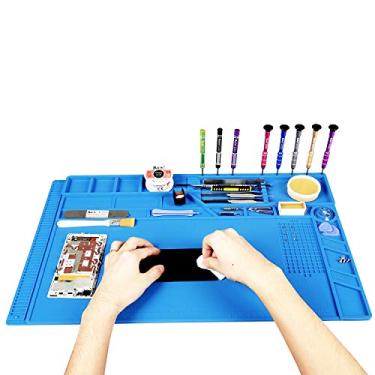 Imagem de Tapete de reparo de silicone com isolamento térmico Kaisi com régua de escala e posição de parafuso para ferro de solda, reparo de telefone e computador, S-180