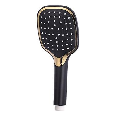 Imagem de Alta pressão quadrada ouro preto grande chuveiro que economiza água da chuva Acessórios de banheiro para banheira chuveiro portátil portátil, 2,4 polegadas