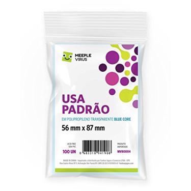 Imagem de Sleeves Padrão Usa 56 x 87mm Blue Core - Meeple Virus