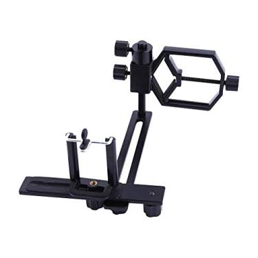 Imagem de Bindpo Suporte adaptador universal para telescópio, telescópio tipo C de metal, suporte de celular, suporte ocular de 62 mm de diâmetro, para câmera de microscópio de telescópio
