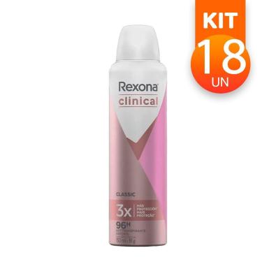 Imagem de Kit Com 18 Desodorante Aerosol Rexona Clinical Classic 90G