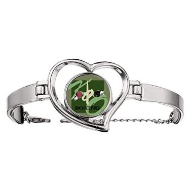 Imagem de N/A N/A China Gym Boxing KO Art Deco Fashion Pulseira Coração Joias Arame Bangle, medium, metal