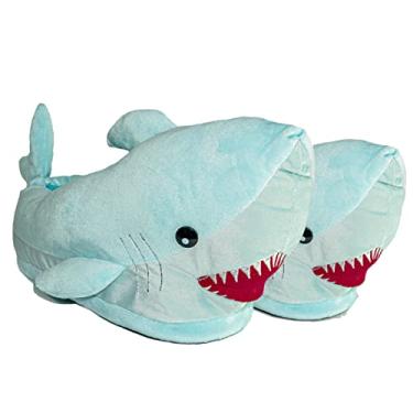 Imagem de Pantufa Masculina Tubarão Inverno Quentinha Solado Borracha (G 37/39)