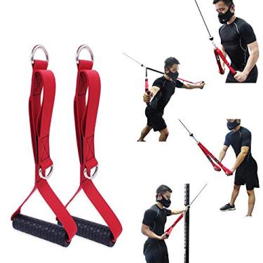 Imagem de J Bryant Fitness Multifunções 4 em 1 Alça Triceps Corda Resistência Bandas Cabo Acessórios de Máquina para Ginásio LAT Puxador de Exercício