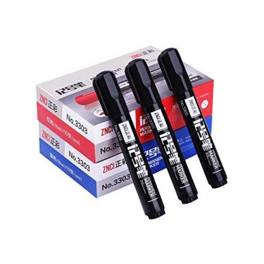 Imagem de Bestgift Marcador Artístico 2 Pontas Caixa com 10 Canetas à base de óleo Marcador Preto11