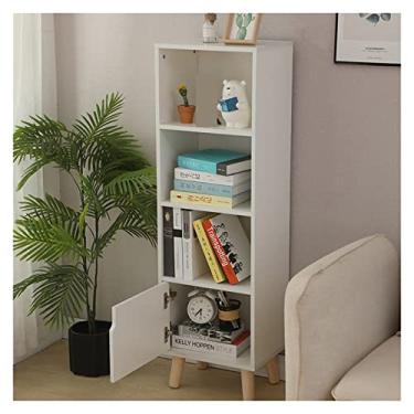 Imagem de TOMYEUS Estante de livros de madeira para sala de estar estante para banheiro doméstico detritos de canto rack de armazenamento quarto cosméticos ferramentas para economia de espaço para sala de estar escritório em casa (cor: 01)