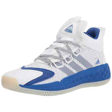 Imagem de adidas Tênis de basquete unissex Coll3ctiv3 2020 Mid, Azul royal/branco/preto, 4.5