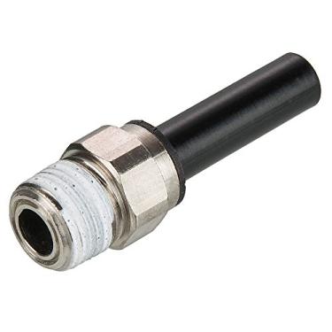 Imagem de Parker W68PLPSP-4M-2R-pk5 Encaixe de pressão para conexão, tubo para tubo, vidro reforçado 6,6, tubo para conectar e tubo de suspensão BSPT, 4 mm e 1/8 polegada, nylon (pacote com 5)