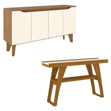 Imagem de Buffet Quartzo e Aparador Menphis Off White Nature - Henn