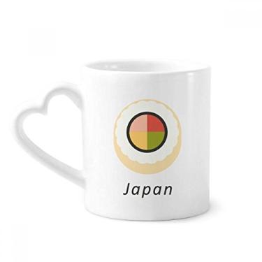 Imagem de Caneca tradicional japonesa Maki Sushi café cerâmica copo de coração de vidro