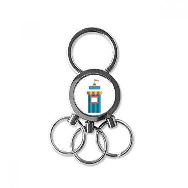 Imagem de Incrível ilustração engraçada de bilhete de parque chaveiro de metal de aço inoxidável chaveiro de carro clipe de presente, Multicolorido.