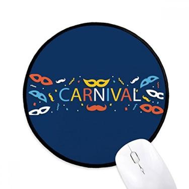 Imagem de DIYthinker Beard Head Happy Carnival of Venice Mouse Pad Desktop Office Tapete redondo para computador