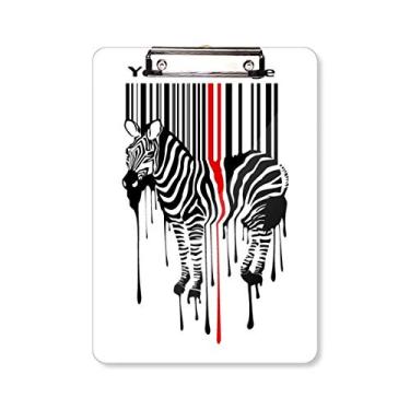 Imagem de Placa de suporte de bloco de escrita preta e vermelha listrada grafite Pinto código A4