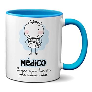 Imagem de Caneca Médico Salvar Vidas É Sempre Um Bom Dia Presente Fofo (Azul)