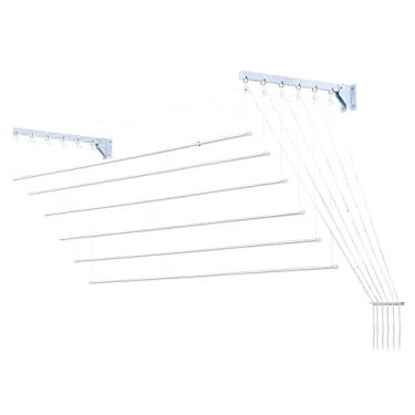 Imagem de Secalux - Varal 1,20M Parede Teto Pratico Aco Branco Secalux 141031