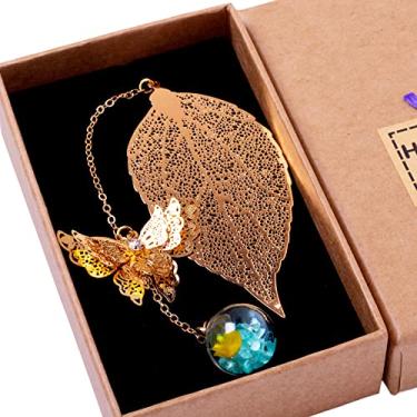 Imagem de Toirxarn Marcador de página de folha de metal para Dia dos Namorados, presentes de aniversário para mulheres, meninas, namorada, professores, mãe, avó, esposa (inclui caixa de presente de papel kraft)