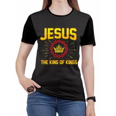 Imagem de Camiseta Jesus Gospel Criativa Feminina Evangélicas Roupa Kn - Alemark