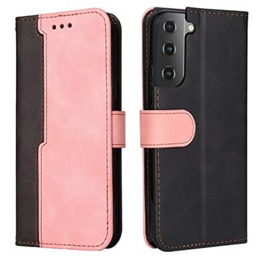 Imagem de YINGDAFENG Capa para Samsung Galaxy S23/S23 Plus /S23 Ultra, capa carteira de couro premium com suporte para cartão alça de pulso fecho magnético flip capa fólio, rosa, S23 6,1 polegadas