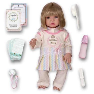 Imagem de Bebê Reborn Princesa Menina Enxoval Completo Silicone Barbie - Cegonha