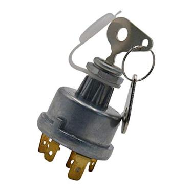 Imagem de Kesoto Interruptor de ignição com 4 posições, 6 terminais, 2 chaves adequado para trator Lucas 128SA
