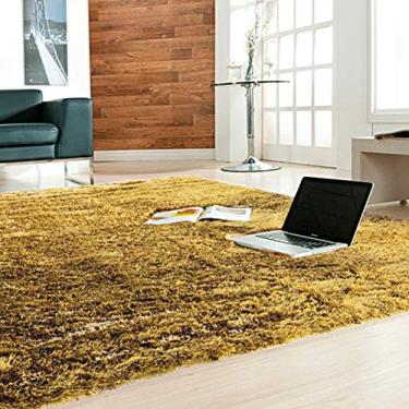 Imagem de Tapete Peludo Luxo 100x150cm Casa Dona Bege