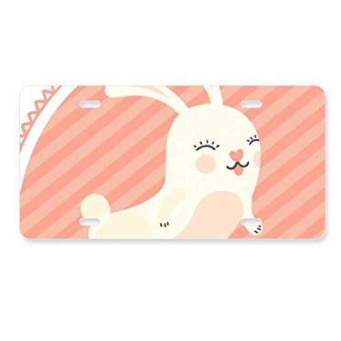 Imagem de DIYthinker Etiqueta de aço inoxidável para decoração de placa de licença de cultura rosa Festival da Religião da Páscoa