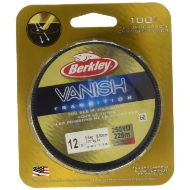 Imagem de Berkley Linha de pesca Vanish Fluorocarbono e material líder, transição vermelho carmesim, 220 metros/9 kg