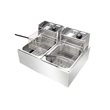 Imagem de Fritadeira Elétrica 2 Cubas Aço Inox 10 Litros 220v 5000W