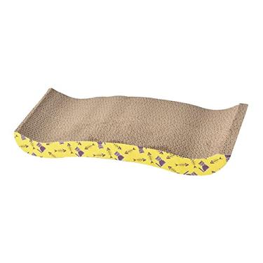 Imagem de Baoblaze Arranhadores de gato Papelão Almofada de arranhar Nest Brinquedo interativo Almofada para arranhar Placa para arranhar para dormir Pequenos Médios, L 44,5x21x5,5cm