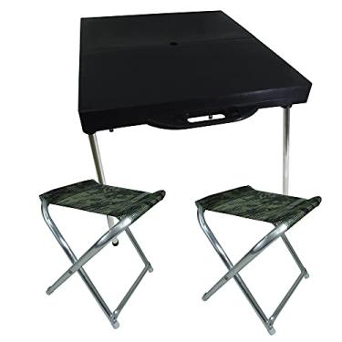 Imagem de Zaka - Mesa Maleta Preta com Banquetas Camufladas