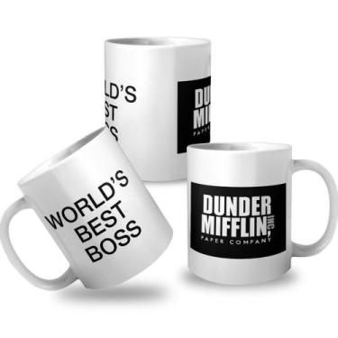 Imagem de Caneca Branca De Porcelana The Office Série The Worlds Best Boss - Ng