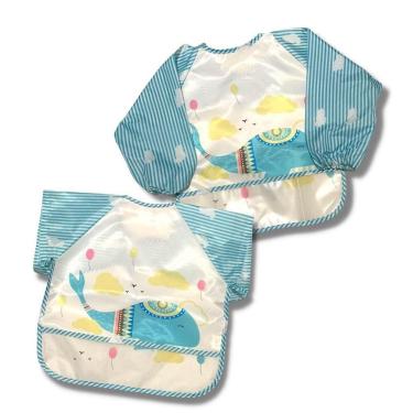 Imagem de Babador Impermeável Manga Longa BlW Curta Kit 2Unds Baleia