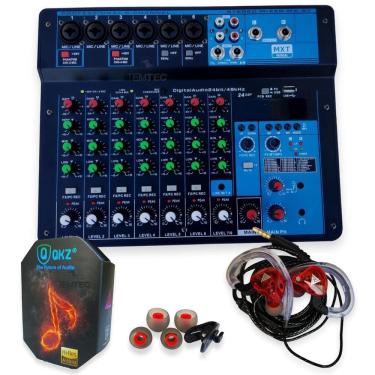 Imagem de Console Mesa Som Mixer 8 Canais Phanton Bluetooth Vermelho