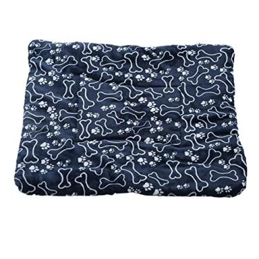 Imagem de OKJHFD Bone Printing Reversible Super Soft Warm Fofo Velo Sherpa Cobertor para Cachorro, Cobertor Lavável Portátil Impermeável para Cão, Cães Pequenos Animais de Estimação, Tamanho Quatro(S号50*32CM)